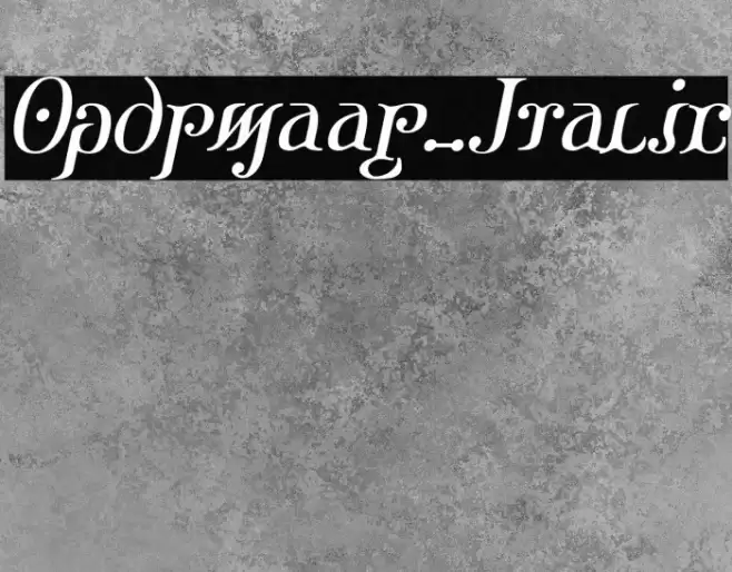 Ondrwaax-Italic Font examples