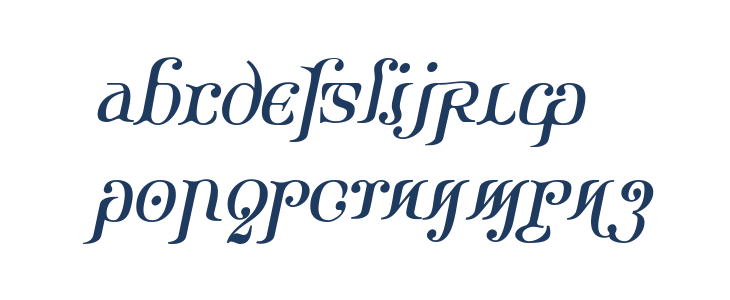 Ondrwaax-Italic Lowercase