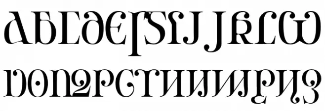 Ondrwaax フォント 大文字