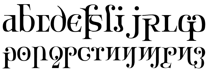 Ondrwaax Font LOWERCASE