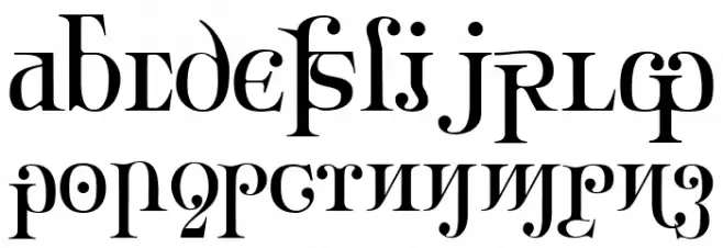 Ondrwaax Font LOWERCASE