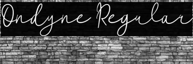 Ondyne Regular Font examples