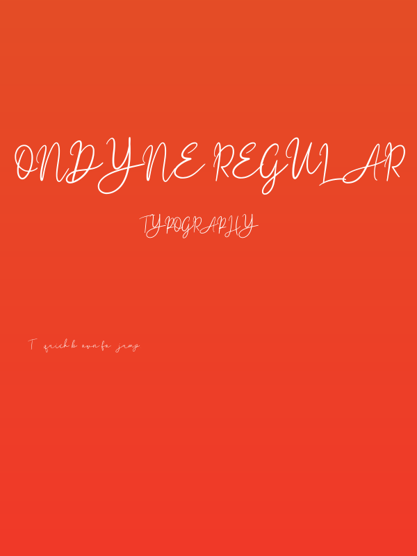 Ondyne Regular Poster