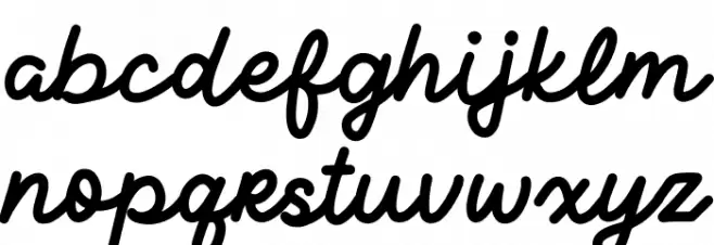 One Bite Font LOWERCASE