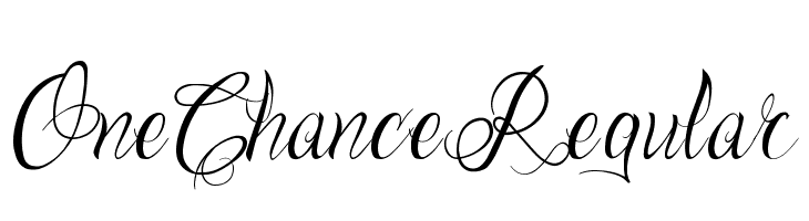 One Chance Regular  Free Fonts Download