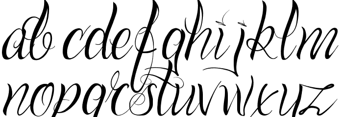 One Chance Regular Font LOWERCASE