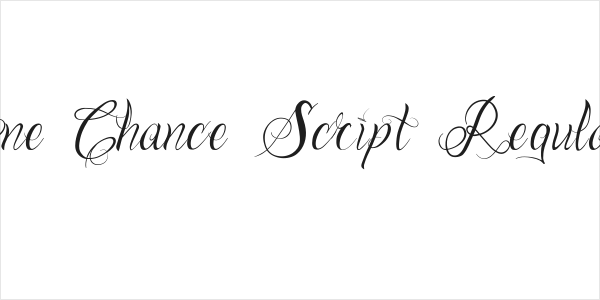 One Chance Script Regular Logo