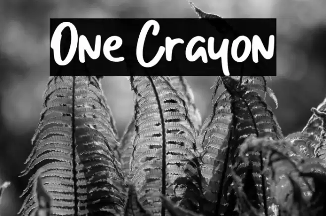 One Crayon Font examples