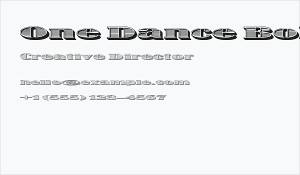 One Dance Bold Business Card