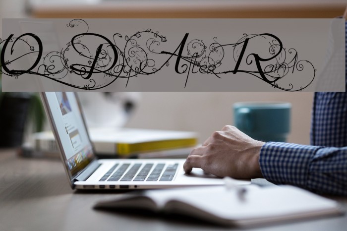 One Day After Rain1 Font examples
