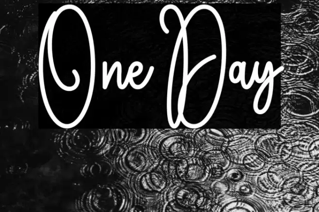 One Day Schriftart examples