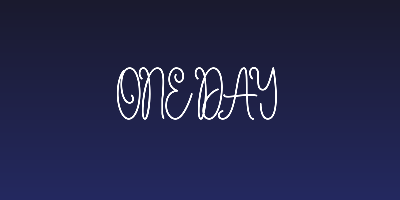 One Day Social Header
