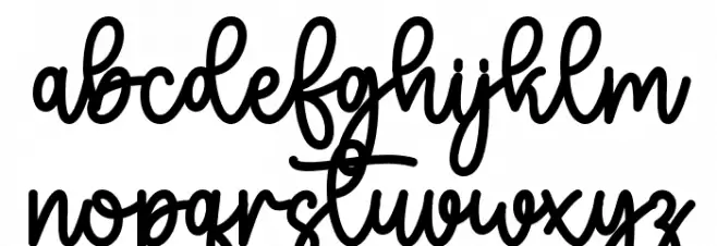 One Day Schriftart Kleinbuchstaben