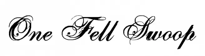 One Fell Swoop  免费字体下载
