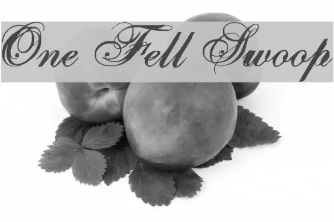 One Fell Swoop Font examples