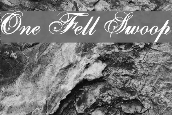One Fell Swoop Font examples