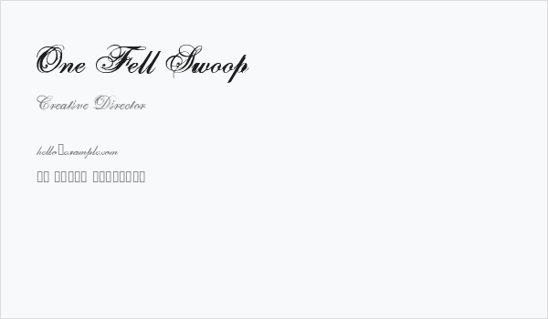 One Fell Swoop Business Card