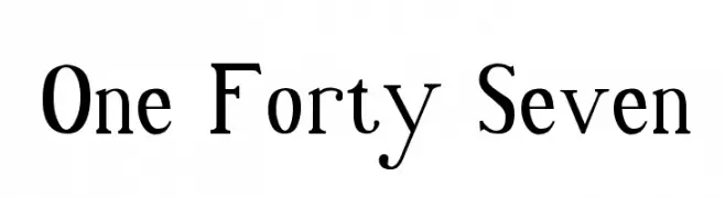 One Forty Seven  Descarca Fonturi Gratis