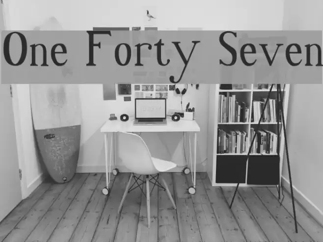 One Forty Seven Fonte examples