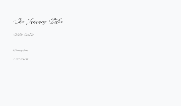 One January Italic Business Card