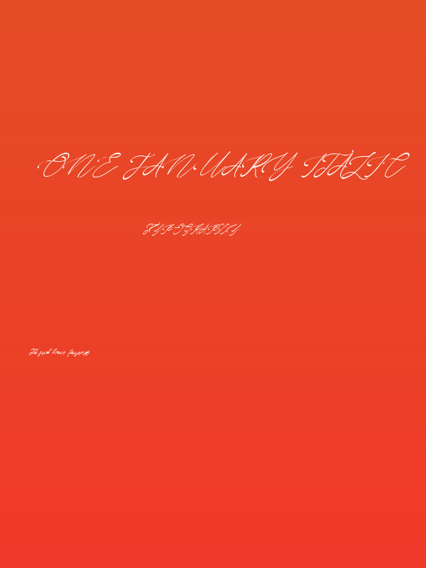 One January Italic Poster