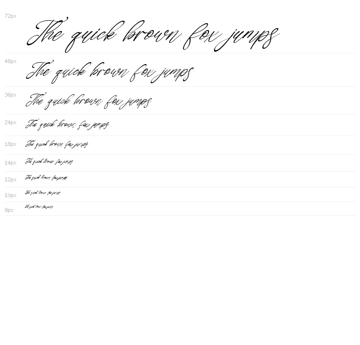 One January Italic Waterfall