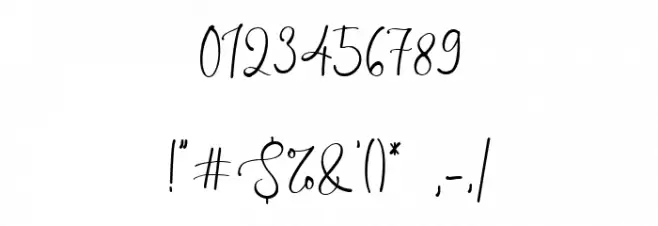 One January Font OTHER CHARS