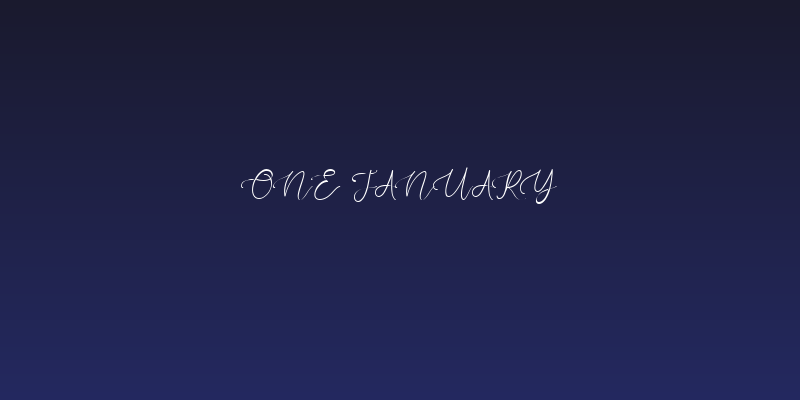 One January Social Header