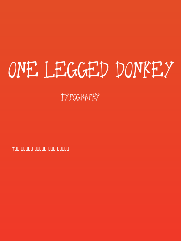 One Legged Donkey Poster
