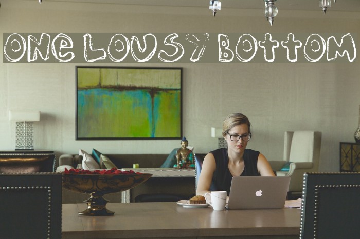 One Lousy Bottom Font examples