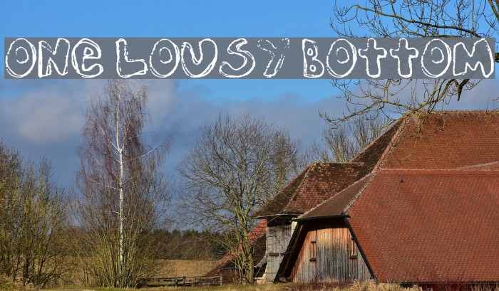 One Lousy Bottom Font examples