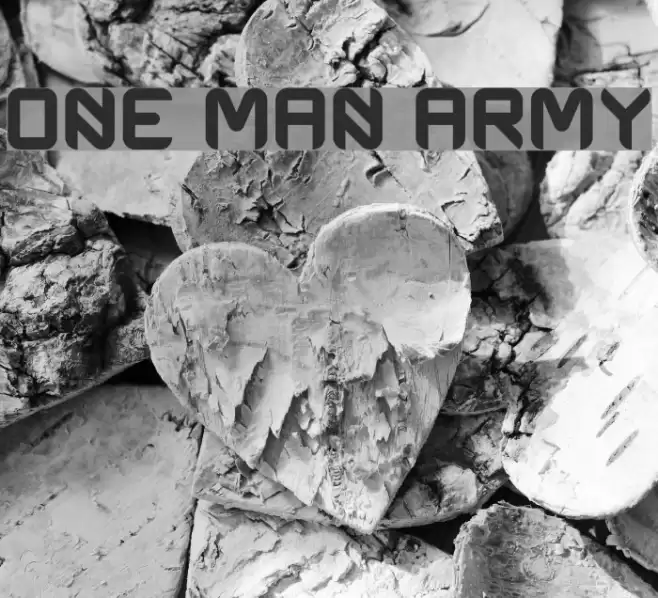 One Man Army Font examples