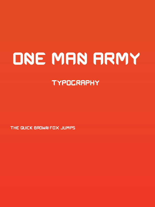 One Man Army Poster