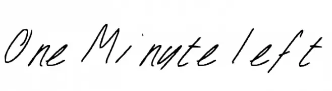 One Minute left  Frei Schriftart Herunterladen