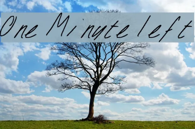 One Minute left Example 2