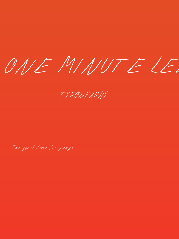 One Minute left Poster
