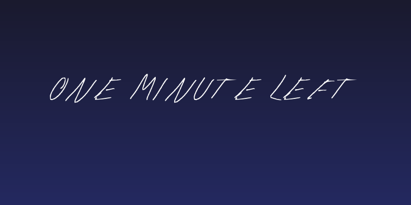 One Minute left Social Header