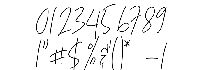 One Mith Script Font OTHER CHARS