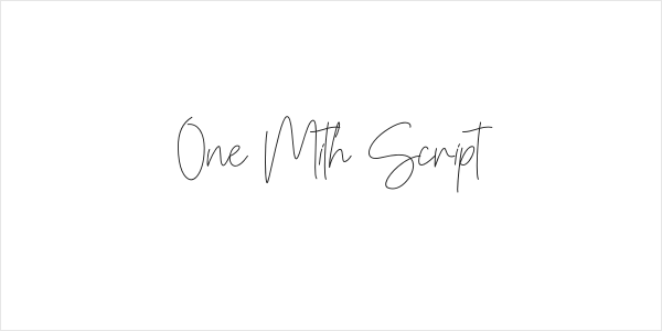 One Mith Script Logo