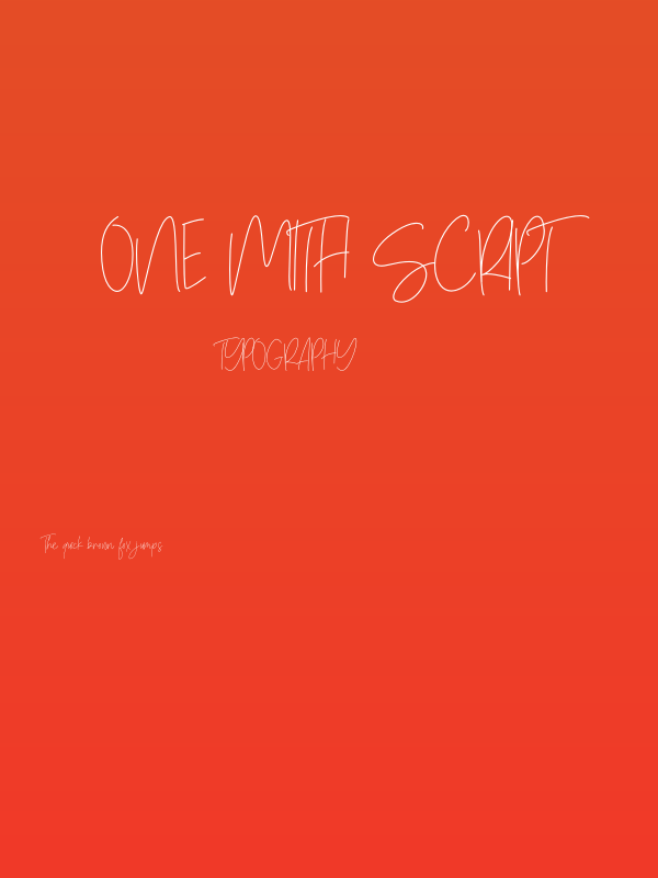 One Mith Script Poster