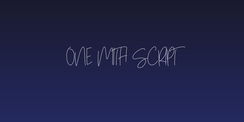 One Mith Script Social Header