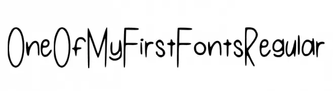 One Of My First Fonts Regular  Frei Schriftart Herunterladen