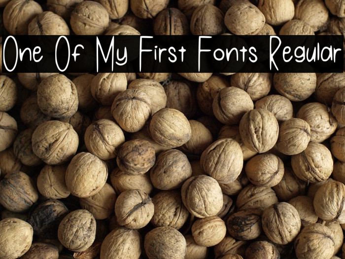 One Of My First Fonts Regular Example 3