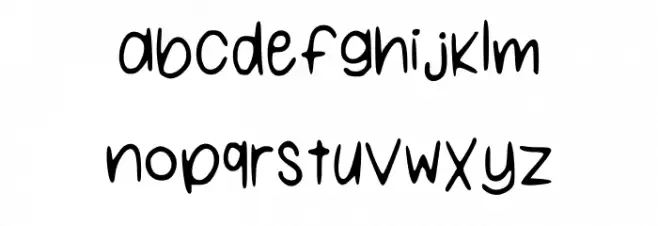 One Of My First Fonts Regular Schriftart Kleinbuchstaben