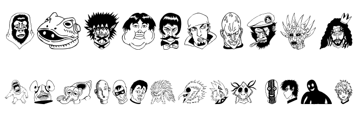 One Punch Man Painting Font OTHER CHARS