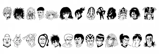 One Punch Man Painting フォント 大文字
