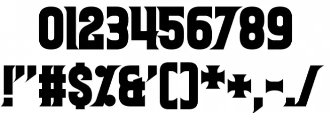 One Slice Font OTHER CHARS