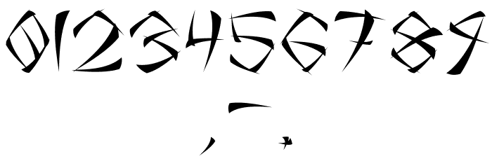 One-Smear Font OTHER CHARS