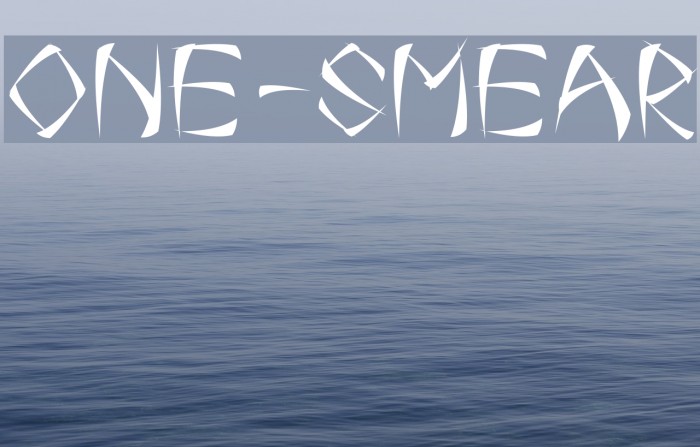 One-Smear Font examples
