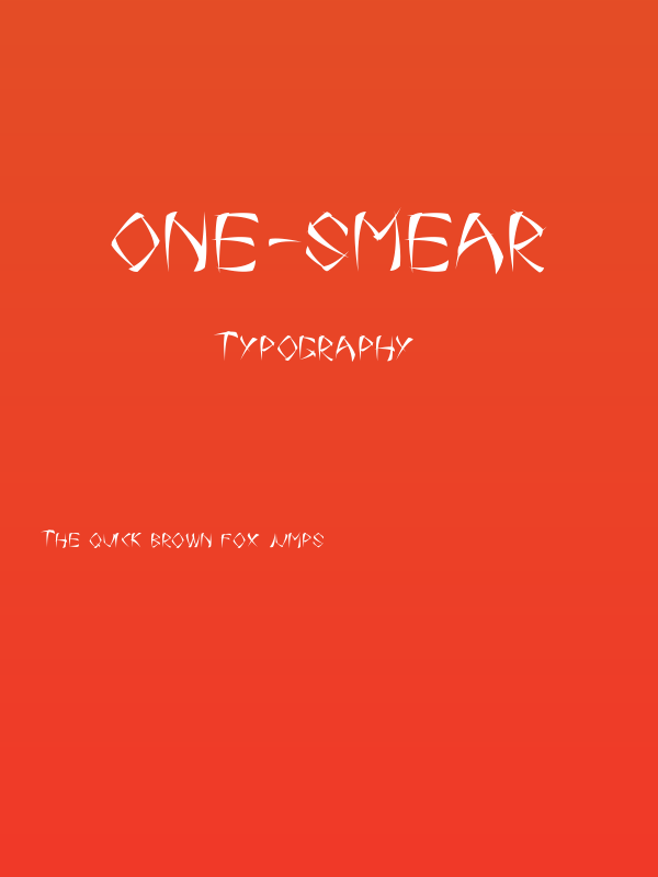 One-Smear Poster